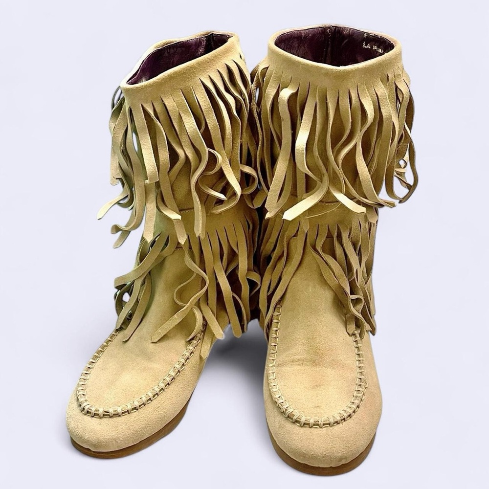 La Poudres Dans Les Yeux | Vintage French Suede Fringe Boots